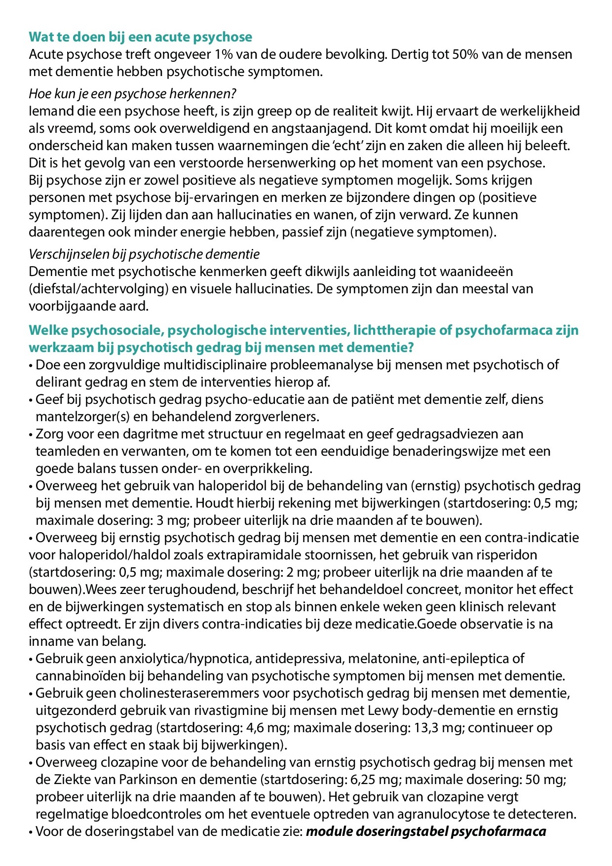 Voorbeeld van pagina 2 van Dementie en psychose