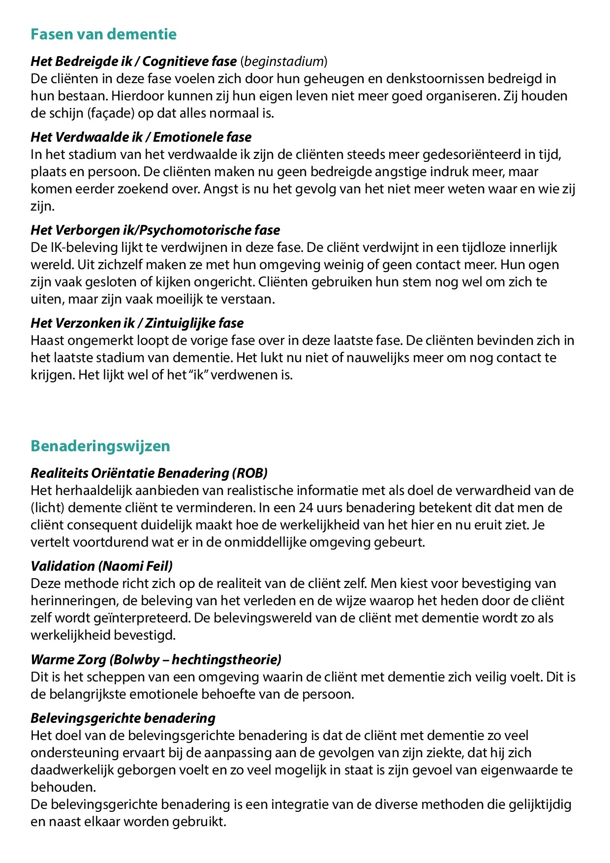 Voorbeeld van pagina 2 van Dementie