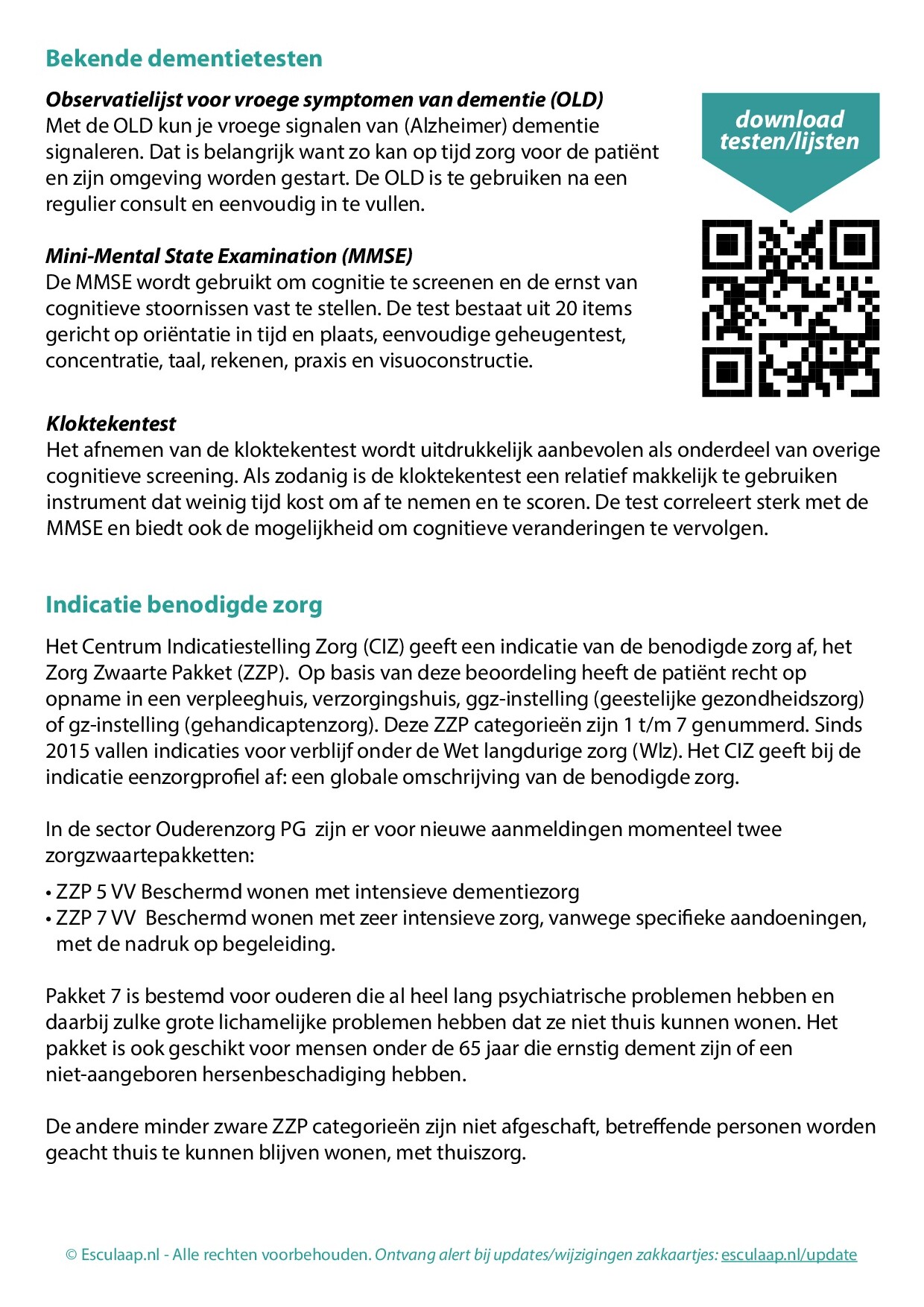 Voorbeeld van pagina 4 van Dementie
