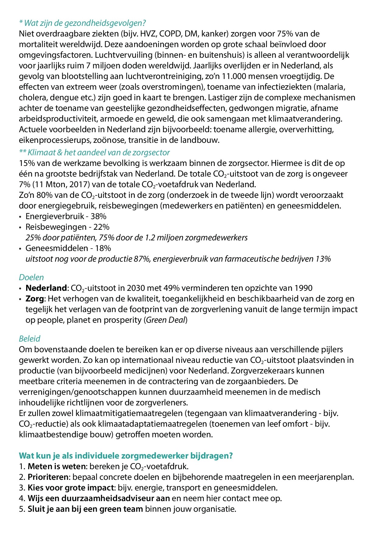 Voorbeeld van pagina 2 van Duurzame zorg