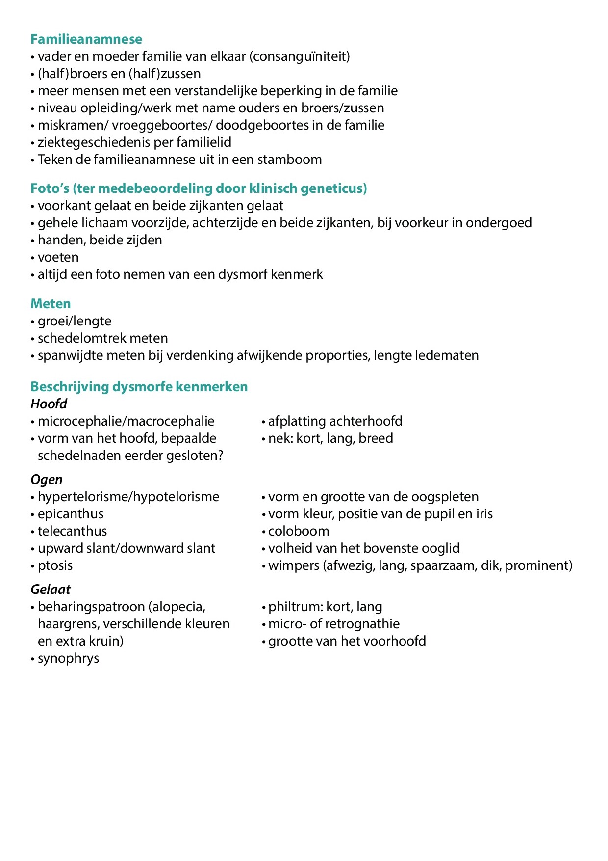 Voorbeeld van pagina 2 van Genetisch onderzoek bij een verstandelijke beperking