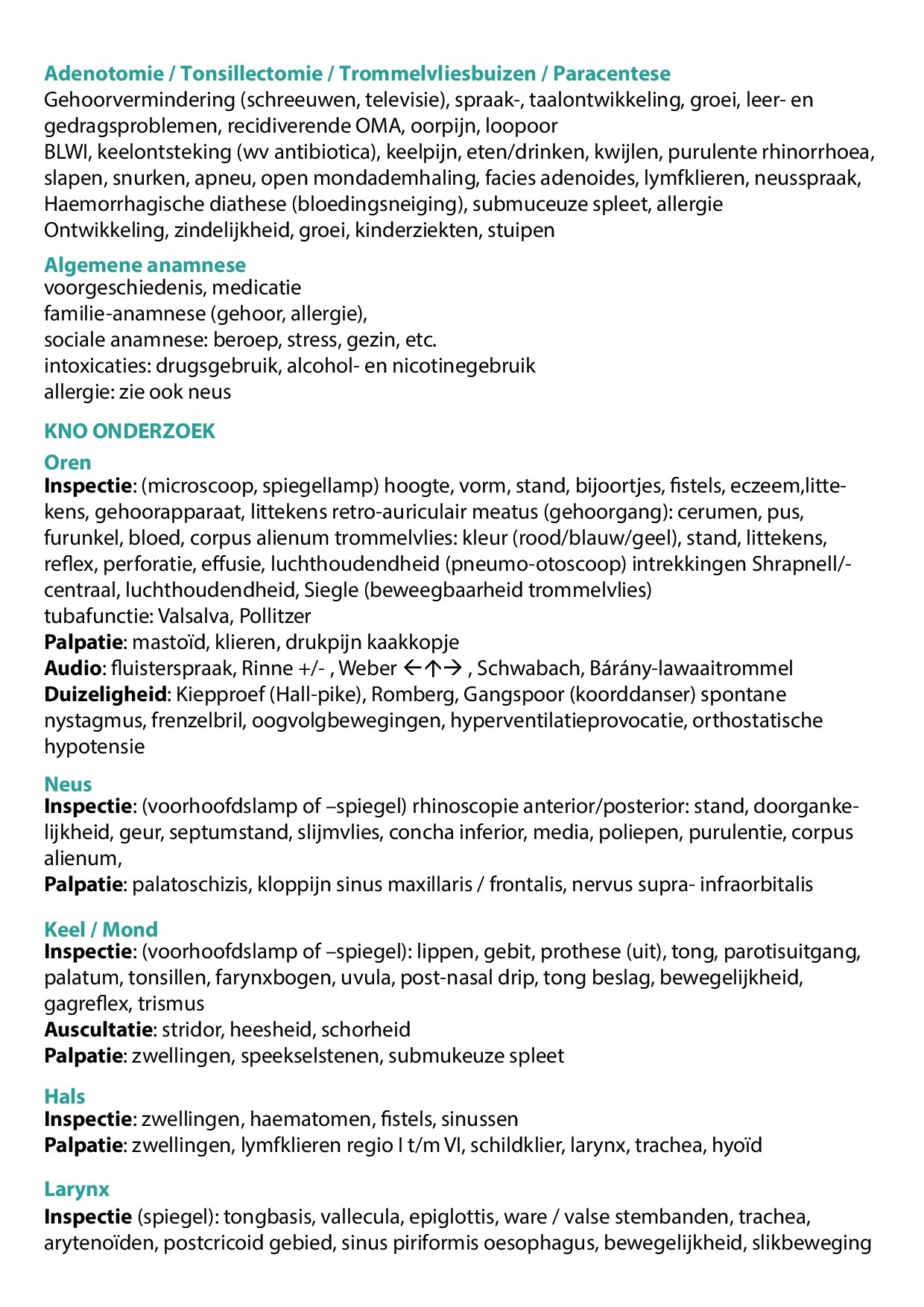 Voorbeeld van pagina 2 van KNO-Heelkunde