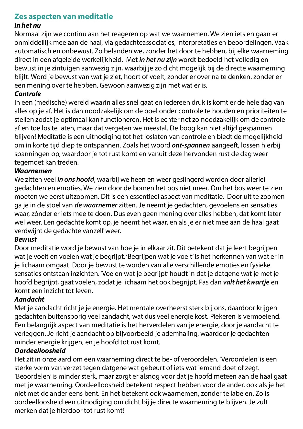 Voorbeeld van pagina 2 van Meditatie