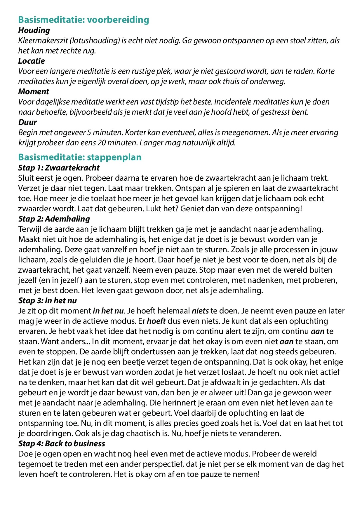 Voorbeeld van pagina 3 van Meditatie