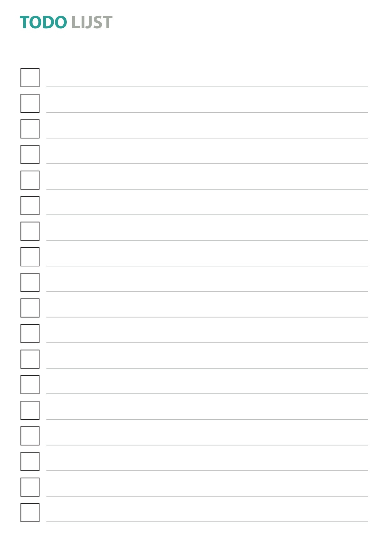 Voorbeeld van pagina 2 van Todo lijst